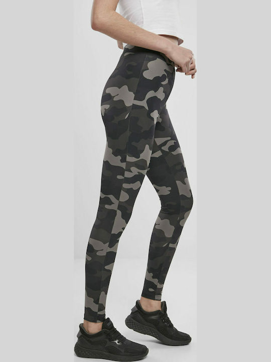 Обучение Женски Дълга легинси Високоталирани Dark Camo