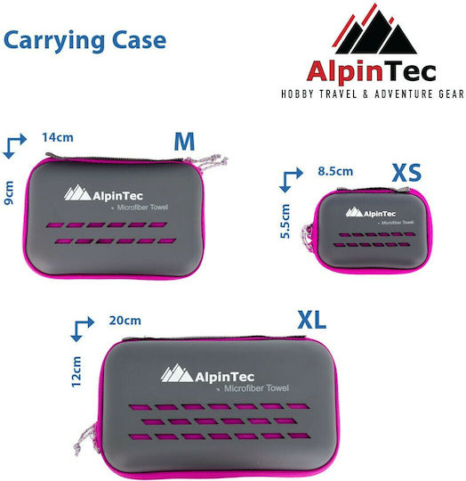AlpinPro DryFast Microfiber Face Towel in Case Blue 50x30cm