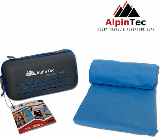 AlpinPro DryFast Microfiber Face Towel with Case Navy 120x60cm