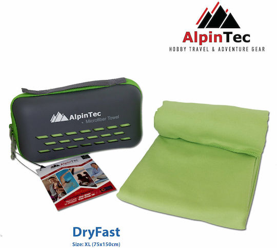AlpinPro DryFast Microfiber Body Towel with Case Blue 150x75cm