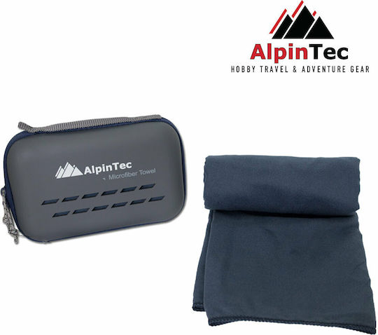 AlpinPro DryFast Microfiber Face Towel with Case Blue 120x60cm