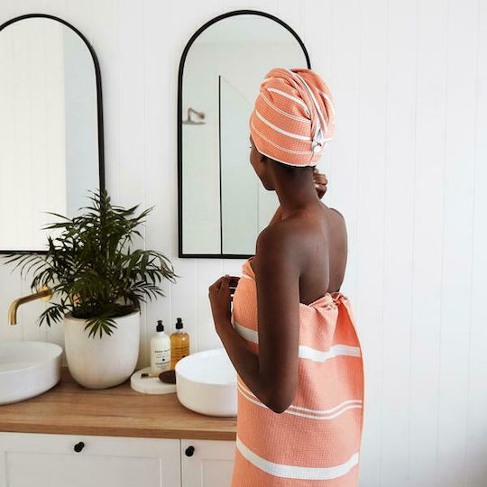 Dock & Bay Quick Dry Hair Wrap Microfiber Towel Sandalwood Terracotta 63x29cm