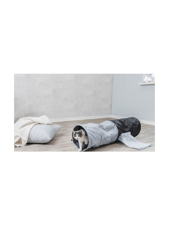 Trixie Katzenspielzeug Tunnel Gray Plüsch Tunnel 22x60cm.
