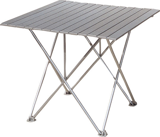 Campus Table Aluminum for Camping Foldable 70x70x70cm White