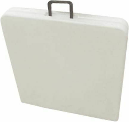 Summer Club Metallic Camping Table Foldable in Case 122x61x73.5cm White