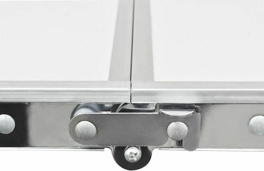 vidaXL Tabelle Aluminium für Camping Klappbar Campingmöbel 180x60x70cm Weiß