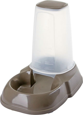 Kerbl Maya Automatic Plastic Bowl with Container Food for Dog & Cat 1.5lt in Brown Color