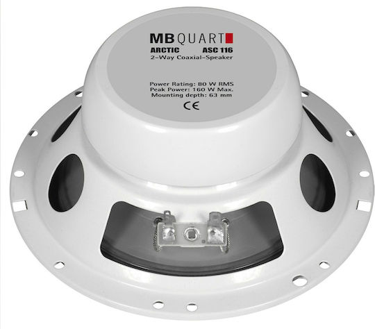 MB Quart Set Marine-Lautsprecher Wasserdicht mit 80W RMS Weiß