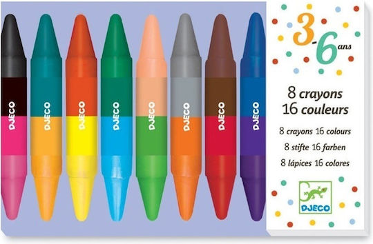 Djeco Set von Buntstiften mit 2 Farben