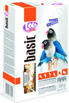 Lolo Pets Basic Τροφή για Παπαγαλάκια Lovebirds 500gr
