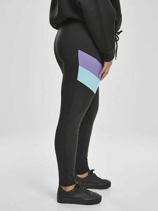 Color Block Women's Long Training Legging Black
