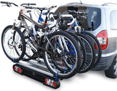 Race 4 Car Bike Tow Hitch Rack for 2 Bikes