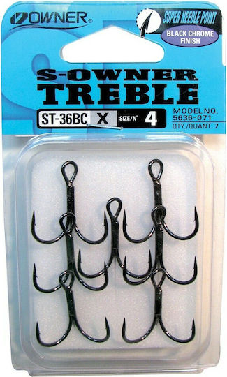 Owner Stinger Treble Fishing Hook No4