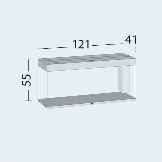 Juwel Rio 240 Fish Aquarium Capacity 240lt with Lighting, Heater, Circulator, Filter and 121x41x55cm Beige