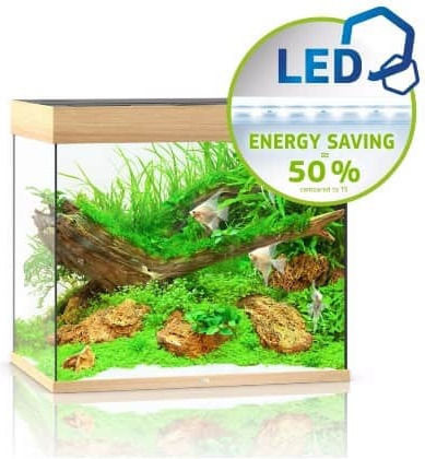 Juwel Lido 200 Acvariu de Pești cu Capacitate de 200lt cu Iluminare, Încălzitor, Circulator, Filtru și 71x51x51cm. Maro