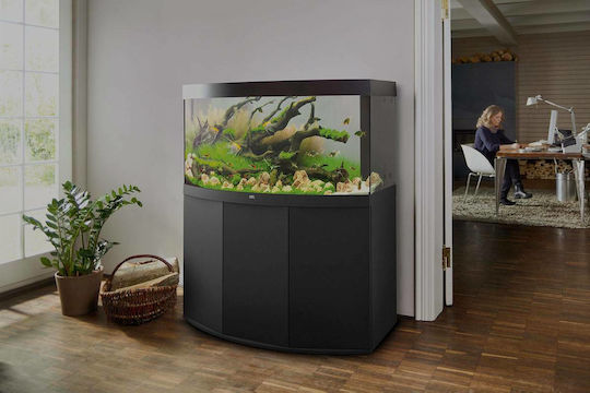 Juwel Vision 450 Fisch-Aquarium mit Kapazität von 450Es mit Beleuchtung, Heizung, Umwälzpumpe, Filter und 151x61x64cm Schwarz