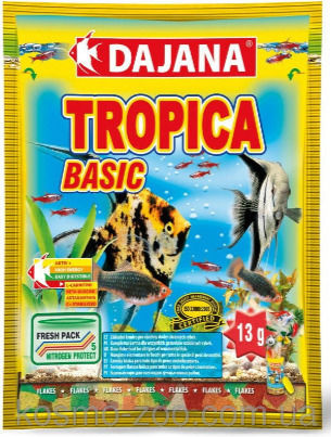 Dajana Tropica Basic Τροφή για Τροπικά Ψάρια σε Νιφάδες 1000ml 200γρ.