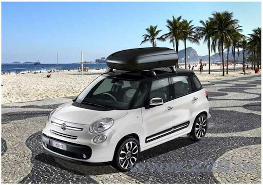 ArtPlast Roof Box Μπαγκαζιέρα Οροφής Αυτοκινήτου 320lt Γκρι με Ανάγλυφη Υφή