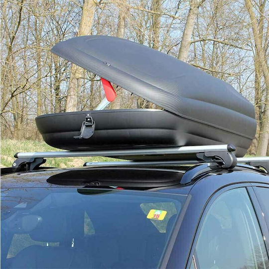 ArtPlast Roof Box Μπαγκαζιέρα Οροφής Αυτοκινήτου 320lt Γκρι με Ανάγλυφη Υφή