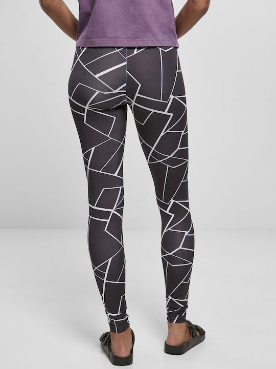 Urban Classics TB3786 Frauen Lang Leggings Geometric Black