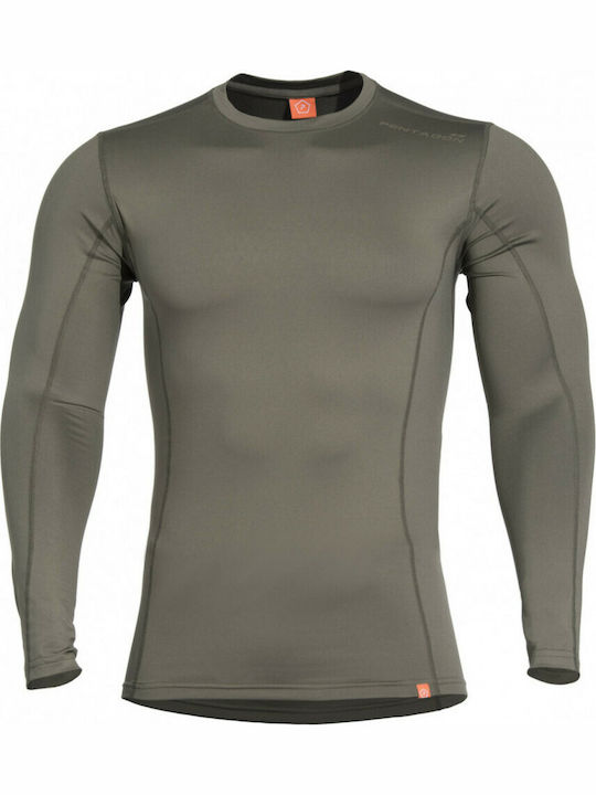 Pentagon Pindos Bluza termică pentru bărbați cu mâneci lungi Verde