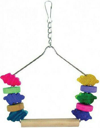 Tatrapet Wooden Bird Cage Game Swing 28cm