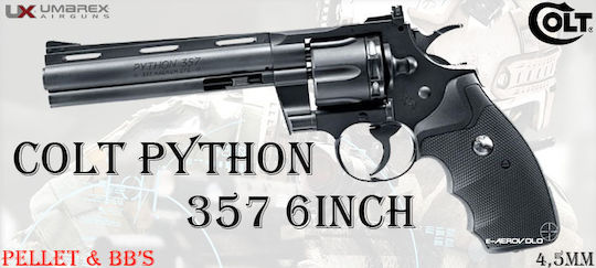 Umarex Αεροβόλο Πιστόλι CO2 Colt Python Black 6" 4.5mm
