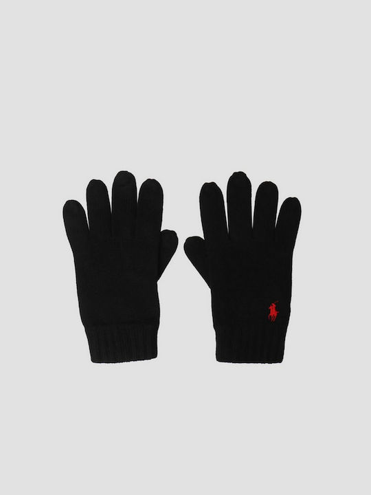 Ralph Lauren Schwarz Wolle Handschuhe