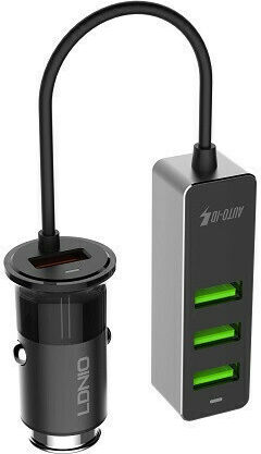 Ldnio C61 Car Charger 35W with Ports 4xUSB-A Black Color