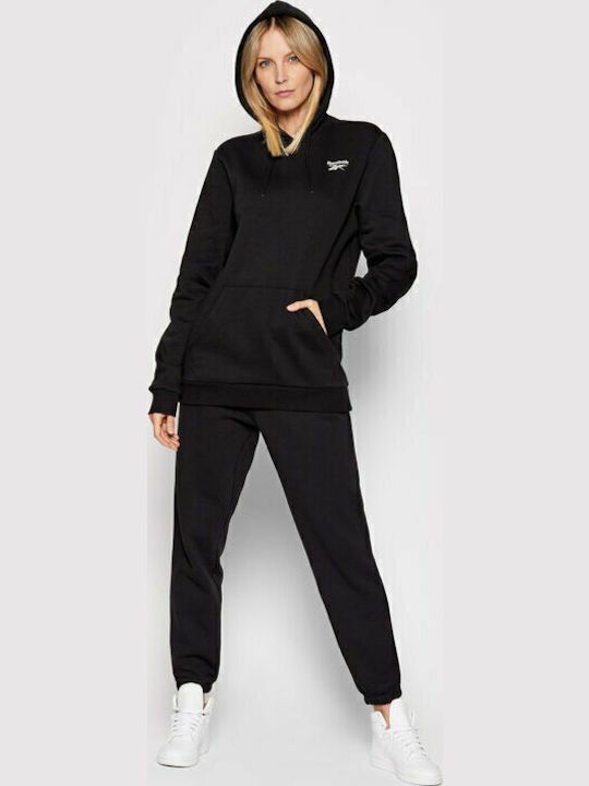 Παντελόνι Φόρμας με Λάστιχο Fleece Μαύρο