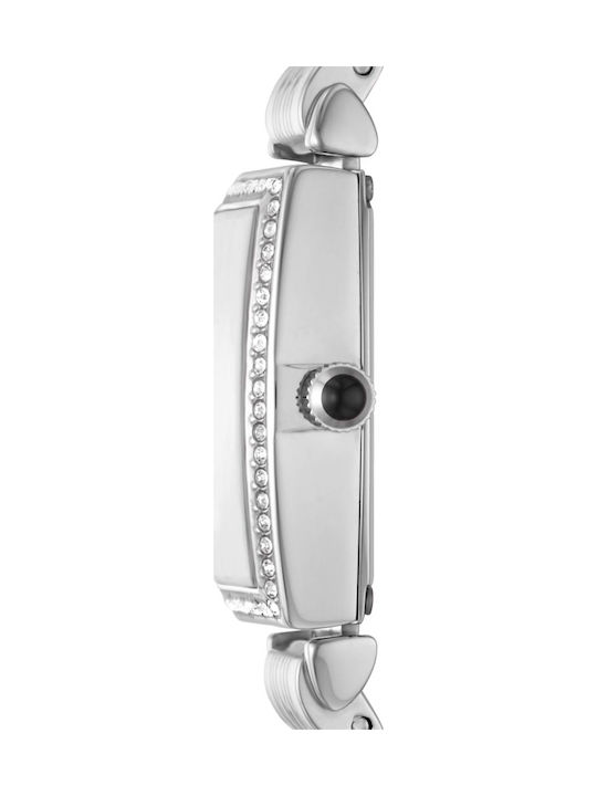 Emporio Armani Gianni Γυναικείο Ρολόι 26mm Μπαταρίας με Ασημί Μεταλλικό Μπρασελέ