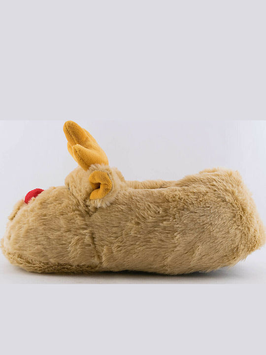 1222-0135 Heel Enclosed Men's Slipper Brown