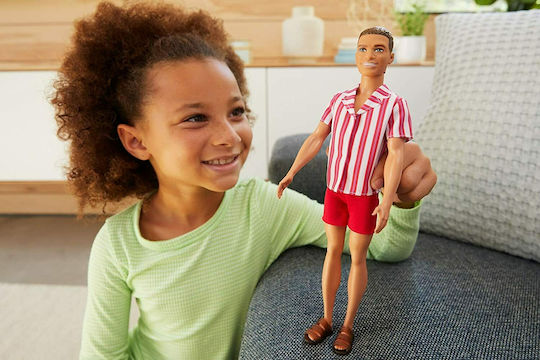 Barbie 60th Anniversary Ken Boy Doll Ken Throwback Beach Look With Swimsuit And Sandals for 3+ years+ Years