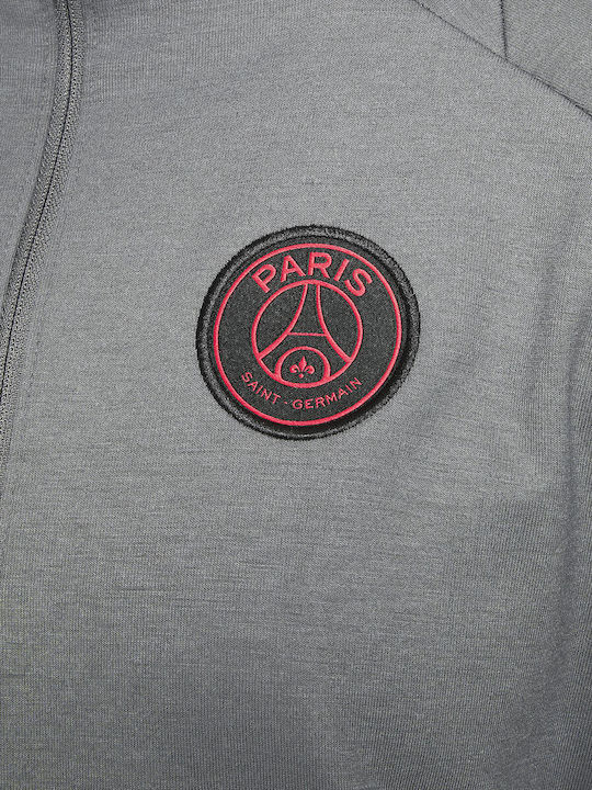 Dri-FIT Paris Saint-Germain Γυναικείο Φούτερ με Κουκούλα Γκρι