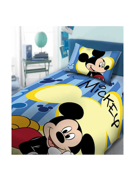 Dimcol Kids Duvet Single Mickey Blue 160x240cm