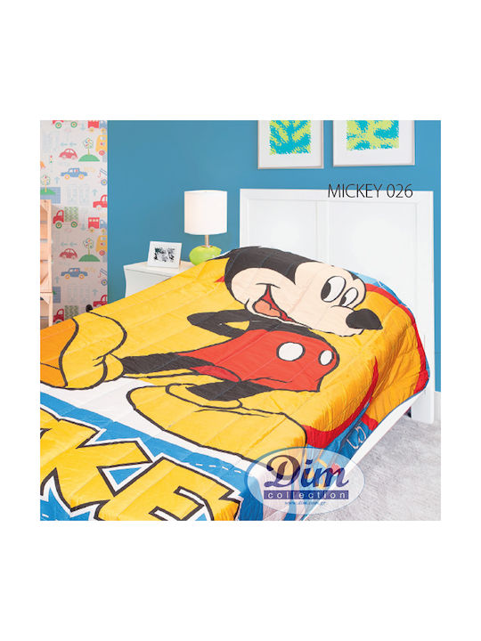 Dimcol Kids Duvet Double Sided Single Mickey 026 160x250cm
