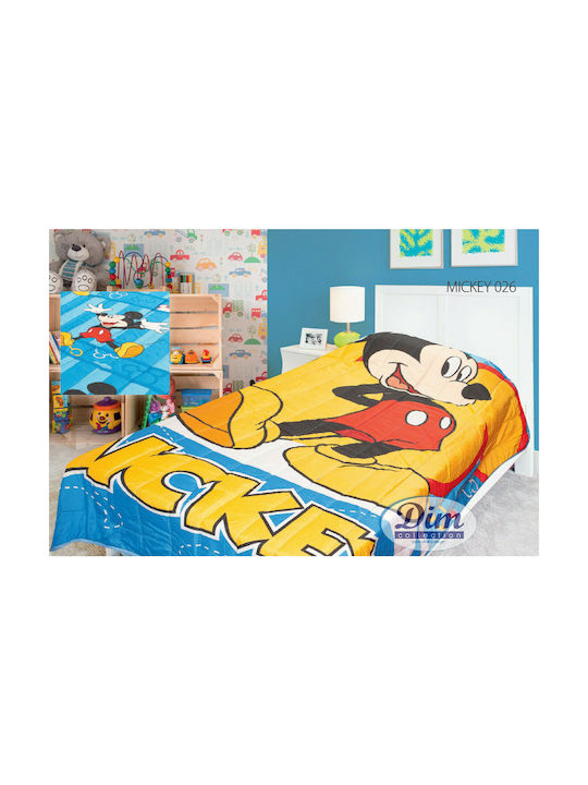 Dimcol Kids Duvet Double Sided Single Mickey 026 160x250cm