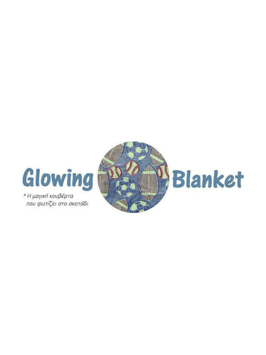 Das Home Kids Duvet Cover Glow in the Dark Single with Hollowfiber Filling 4773 Blue 160x220cm
