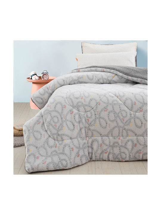 Palamaiki Kids Duvet Cover Glow in the Dark Single Trip Gray 160x220cm