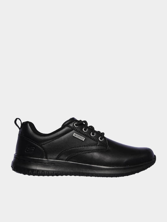 Delson Antigo Piele Pantofi casual pentru bărbați Anatomic Negre