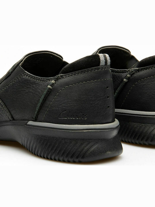 Donaway Step Leder Herren Freizeitschuhe Anatomisch Schwarz
