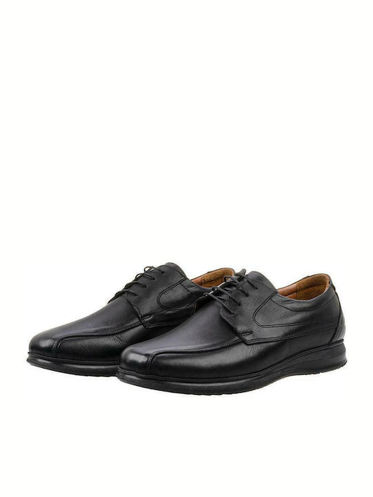 Leder Herren Freizeitschuhe Anatomisch Schwarz