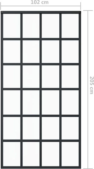 Tür Innentür Aluminium 151022 Black 102x205cm