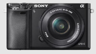 Sony Mirrorless Φωτογραφική Μηχανή α6000 Crop Frame Kit (E PZ 16-50mm F3.5-5.6 OSS) Black