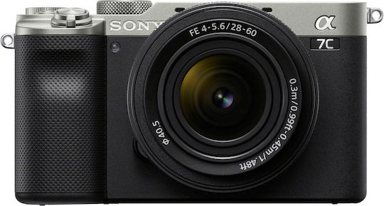 SONY α7C シルバーFE28-60mm F4-5.6 Sony α7C Mirrorless Cameră Kit (FE 28-60mm F4-5.6) Argintie