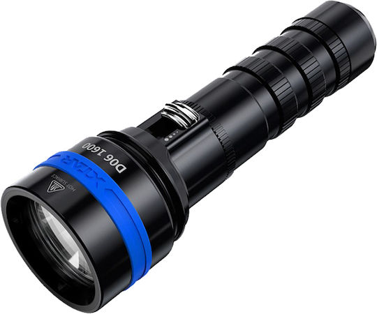 XTAR Diving Safety Light Rechargeable LED with Brightness 1600lm for Maximum Depth 100m 20805 Full Set