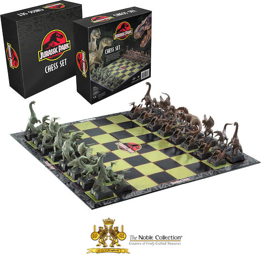The Noble Collection Jurassic Park Chess Set Σκάκι με Πιόνια 47x47cm