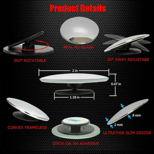 Carsun Car Blind Spot Side Mirror Blind Spot Mirrors Set