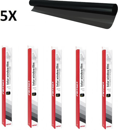 AMiO Αντηλιακή Μεμβράνη Αυτοκινήτου Φιμέ Super Dark Black 300x50εκ.