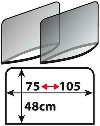 Lampa Car Side Sunshades with Suction Cup 105x48cm 2pcs